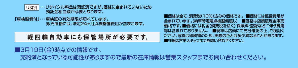 軽四輪自動車にも保管場所が必要です。